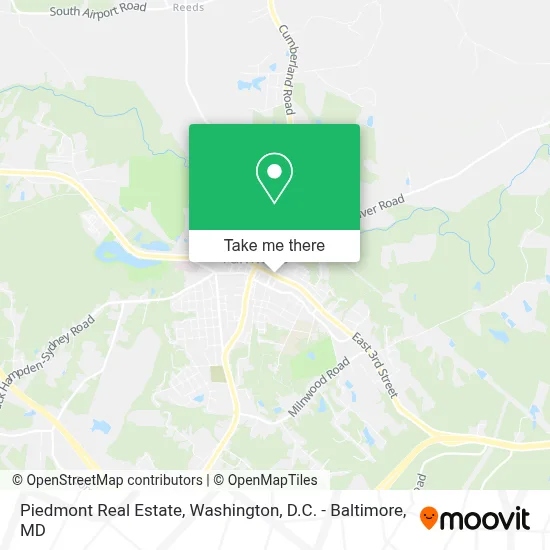 Piedmont Real Estate map