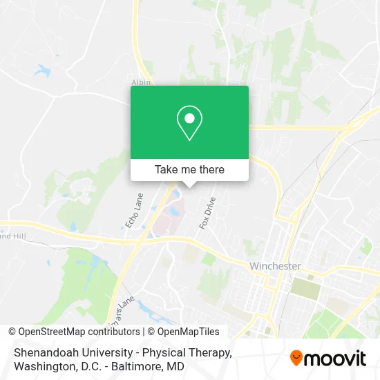 Shenandoah University - Physical Therapy map