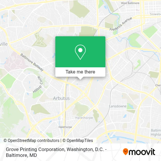 Grove Printing Corporation map
