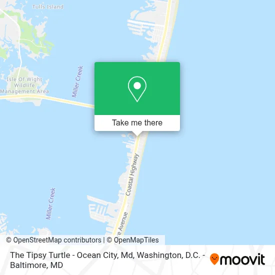 The Tipsy Turtle - Ocean City, Md map