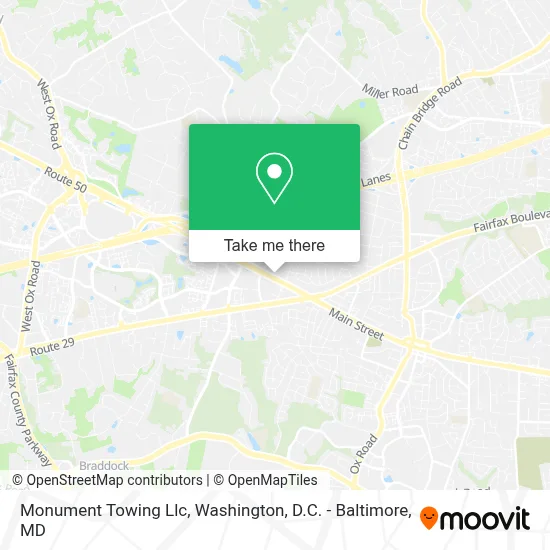 Monument Towing Llc map
