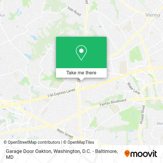 Garage Door Oakton map