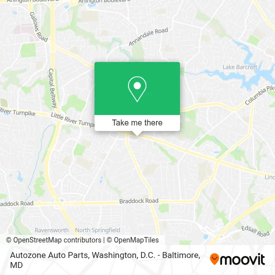 Autozone Auto Parts map