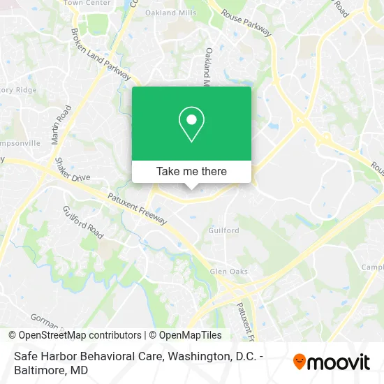 Safe Harbor Behavioral Care map