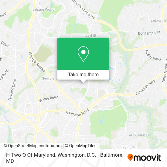 H-Two-O Of Maryland map