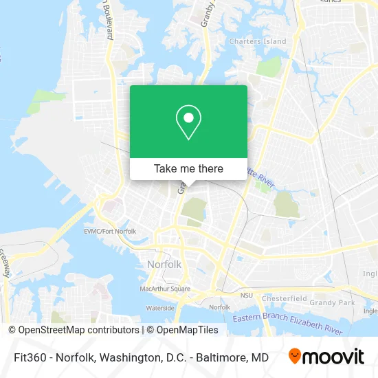 Fit360 - Norfolk map