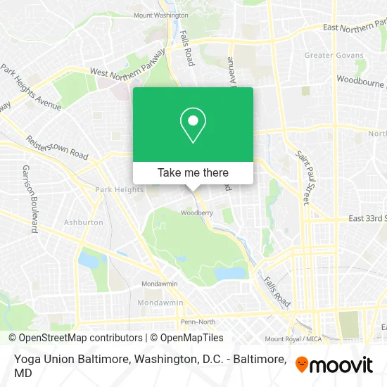 Yoga Union Baltimore map