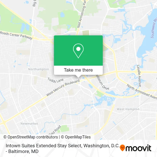 Intown Suites Extended Stay Select map