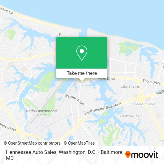 Hennessee Auto Sales map