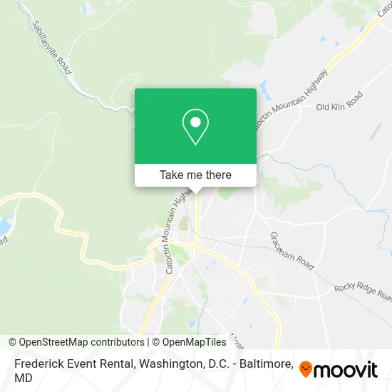 Frederick Event Rental map