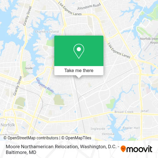 Moore Northamerican Relocation map