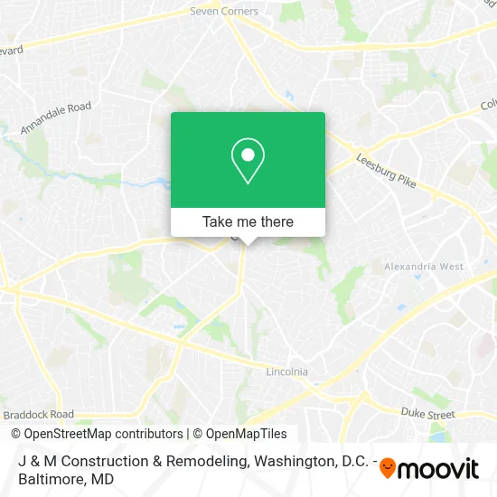 J & M Construction & Remodeling map