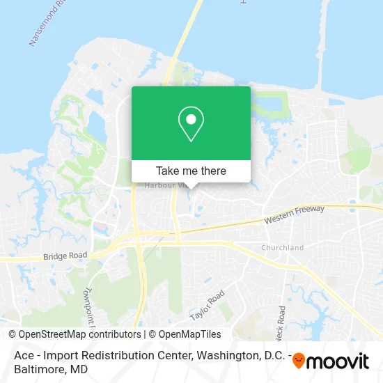 Ace - Import Redistribution Center map