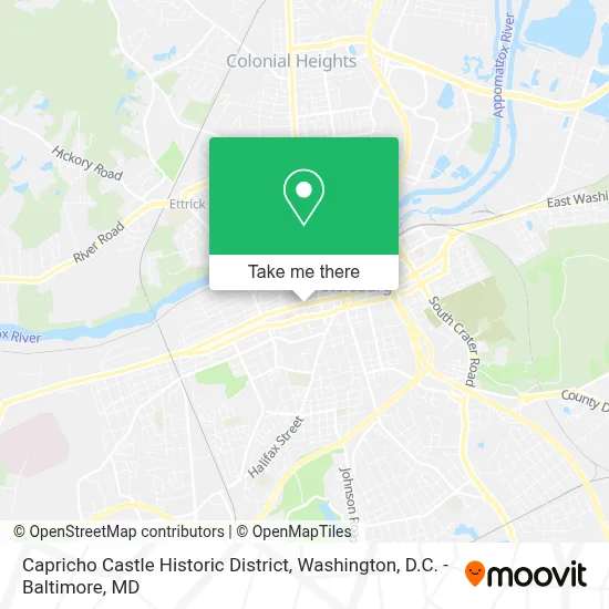 Capricho Castle Historic District map