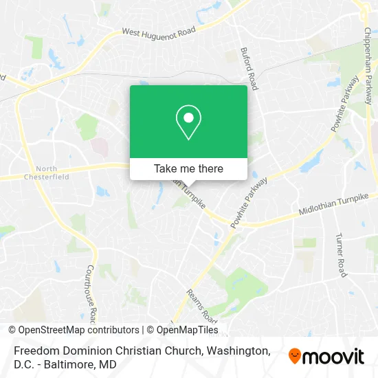 Freedom Dominion Christian Church map