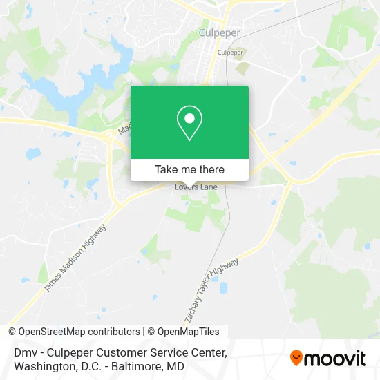 Dmv - Culpeper Customer Service Center map