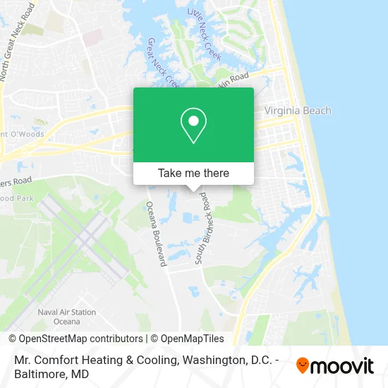 Mr. Comfort Heating & Cooling map