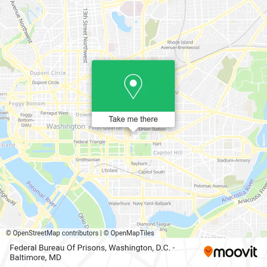 Federal Bureau Of Prisons map