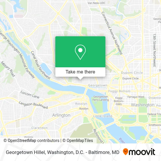 Georgetown Hillel map