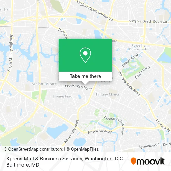Xpress Mail & Business Services map