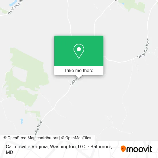 Cartersville Virginia map