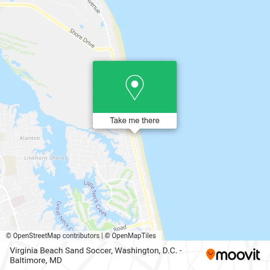 Virginia Beach Sand Soccer map
