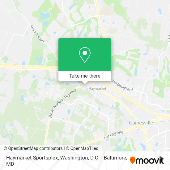 Haymarket Sportsplex map