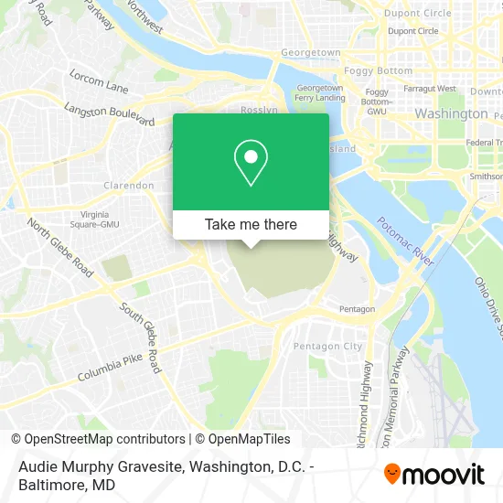 Audie Murphy Gravesite map