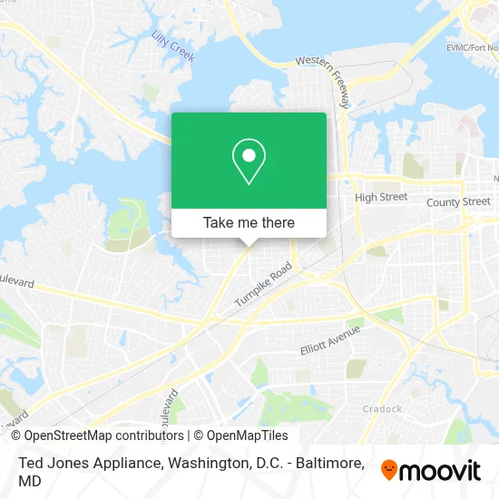 Ted Jones Appliance map