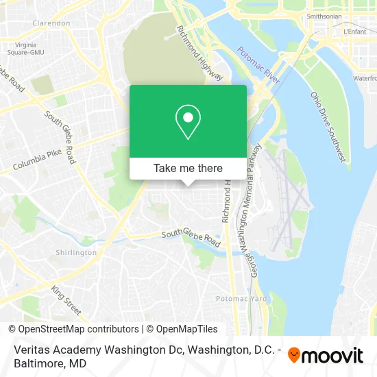 Veritas Academy Washington Dc map
