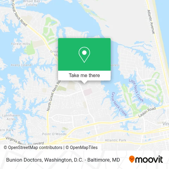 Bunion Doctors map