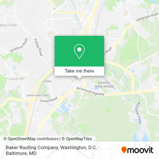 Baker Roofing Company map