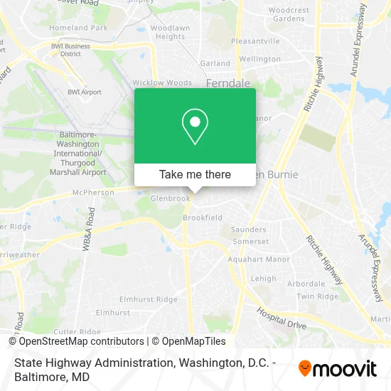 State Highway Administration map