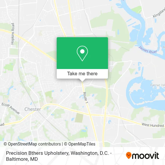 Precision Bthers Upholstery map