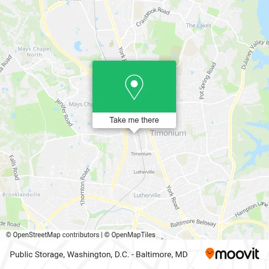Public Storage map