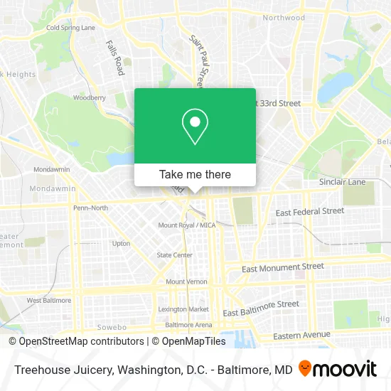Treehouse Juicery map
