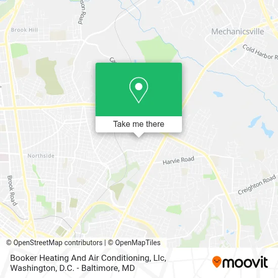 Booker Heating And Air Conditioning, Llc map