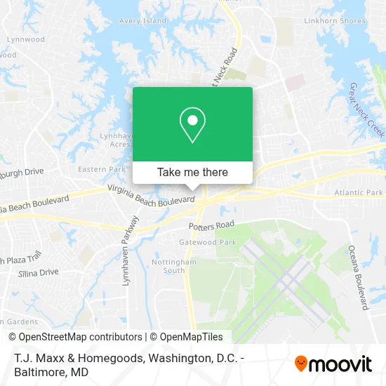 T.J. Maxx & Homegoods map