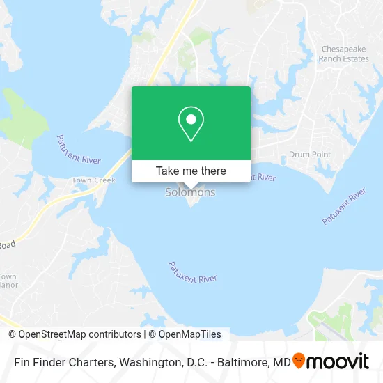 Fin Finder Charters map