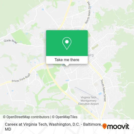 Careex at Virginia Tech map