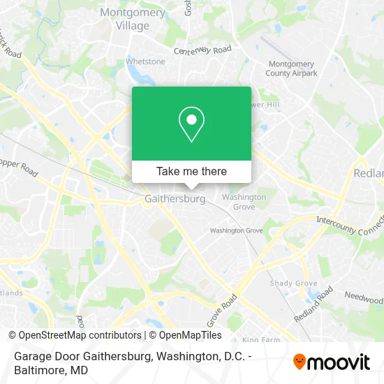 Garage Door Gaithersburg map