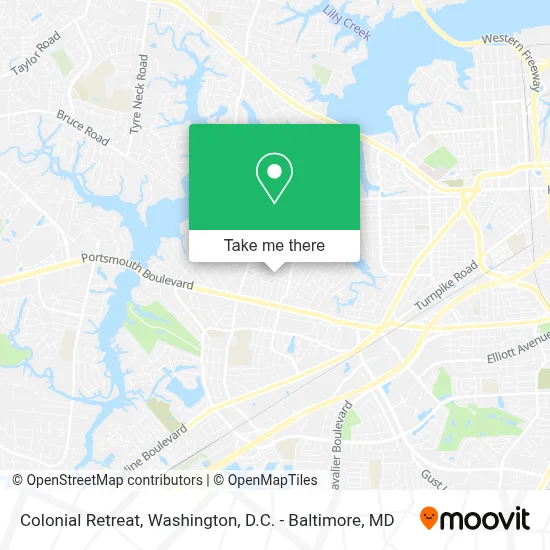 Colonial Retreat map