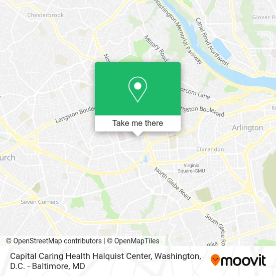 Capital Caring Health Halquist Center map