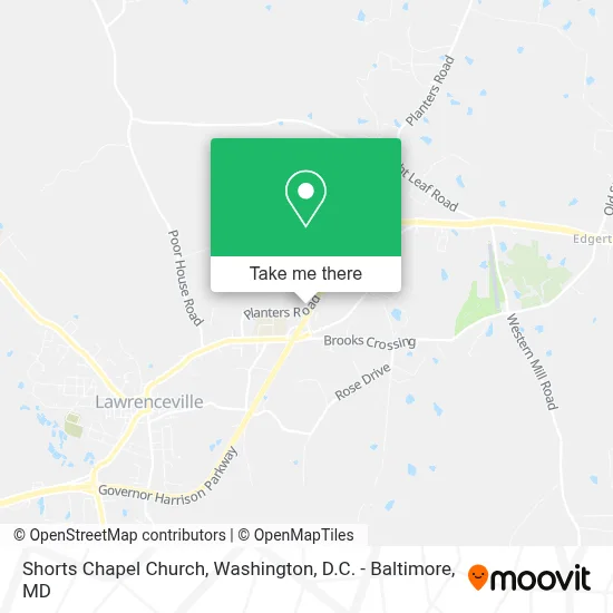 Shorts Chapel Church map