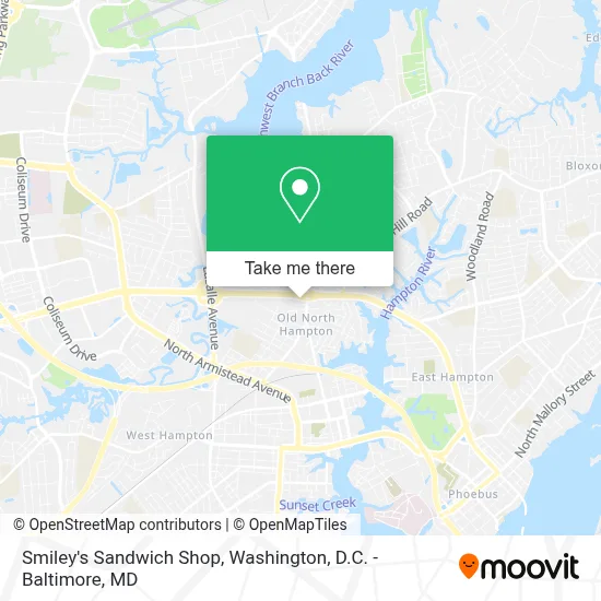 Smiley's Sandwich Shop map