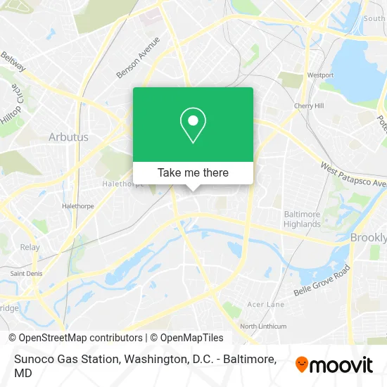Sunoco Gas Station map