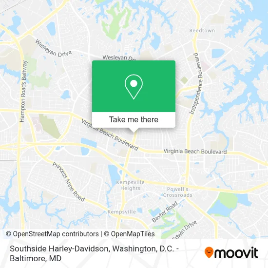 Southside Harley-Davidson map