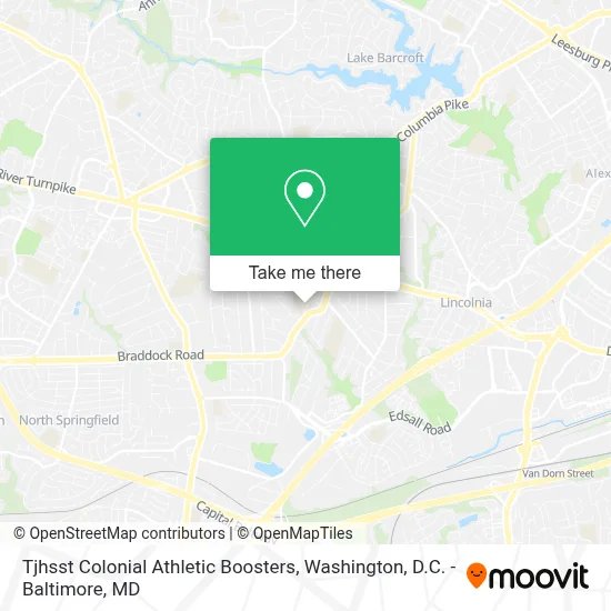 Tjhsst Colonial Athletic Boosters map