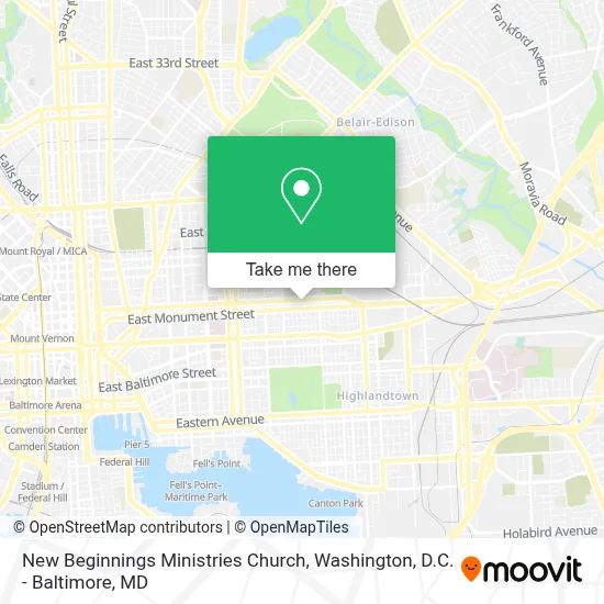 New Beginnings Ministries Church map
