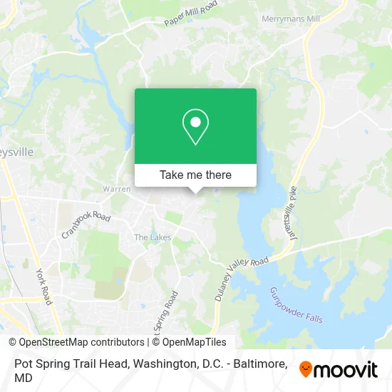 Pot Spring Trail Head map
